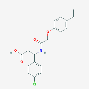 3-(4-CHLOROPHENYL)-3-[2-(4-ETHYLPHENOXY)ACETAMIDO]PROPANOIC ACID