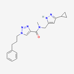 N-[(5-cyclopropyl-1H-pyrazol-3-yl)methyl]-N-methyl-1-(3-phenylpropyl)-1H-1,2,3-triazole-4-carboxamide