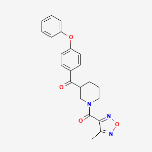 {1-[(4-methyl-1,2,5-oxadiazol-3-yl)carbonyl]-3-piperidinyl}(4-phenoxyphenyl)methanone