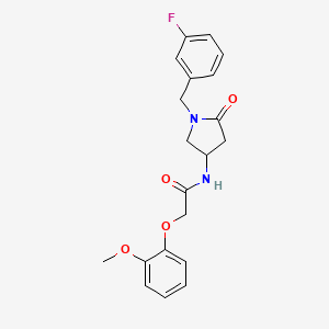 N-[1-(3-fluorobenzyl)-5-oxo-3-pyrrolidinyl]-2-(2-methoxyphenoxy)acetamide