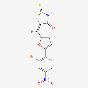 5-{[5-(2-bromo-4-nitrophenyl)-2-furyl]methylene}-2-thioxo-1,3-thiazolidin-4-one