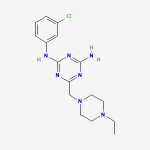 N-(3-chlorophenyl)-6-[(4-ethylpiperazin-1-yl)methyl]-1,3,5-triazine-2,4-diamine