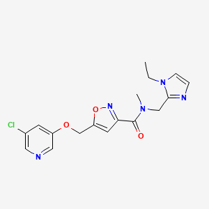 5-{[(5-chloro-3-pyridinyl)oxy]methyl}-N-[(1-ethyl-1H-imidazol-2-yl)methyl]-N-methyl-3-isoxazolecarboxamide