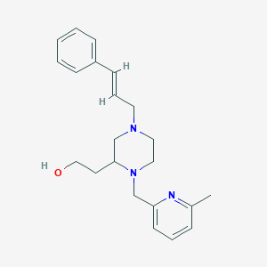 2-{1-[(6-methyl-2-pyridinyl)methyl]-4-[(2E)-3-phenyl-2-propen-1-yl]-2-piperazinyl}ethanol