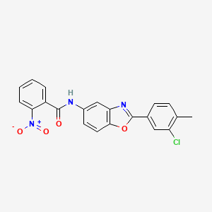 N-[2-(3-chloro-4-methylphenyl)-1,3-benzoxazol-5-yl]-2-nitrobenzamide