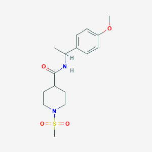 N-[1-(4-methoxyphenyl)ethyl]-1-(methylsulfonyl)-4-piperidinecarboxamide