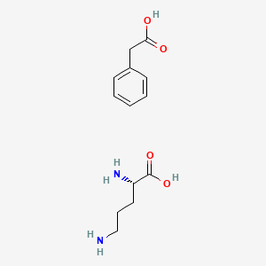 molecular formula C13H20N2O4 B609774 Ornithine phenylacetate CAS No. 952154-79-9