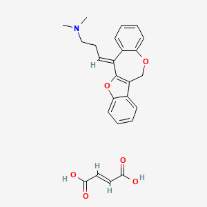 molecular formula C25H25NO6 B609798 (3E)-3-(12H-[1]苯并呋并[3,2-c][1]苯并氧杂蒽-6-亚甲基)-N,N-二甲基丙胺；(E)-丁-2-烯二酸 CAS No. 34522-46-8