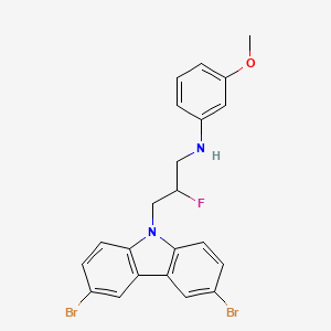 B609812 N-(3-(3,6-dibromo-9H-carbazol-9-yl)-2-fluoropropyl)-3-methoxyaniline CAS No. 1235481-90-9