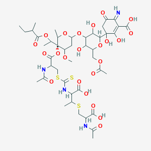 molecular formula C44H64N4O23S3 B609827 Antibiotic 273a1alpha CAS No. 101411-70-5