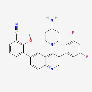 molecular formula C27H22F2N4O B609831 Paltusotine CAS No. 2172870-89-0