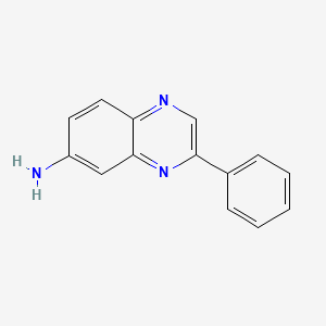 molecular formula C14H11N3 B609836 3-苯基喹喔啉-6-胺 CAS No. 943902-10-1