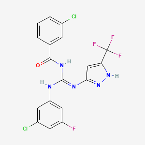 molecular formula C18H11Cl2F4N5O B609838 Parimifasor CAS No. 1796641-10-5