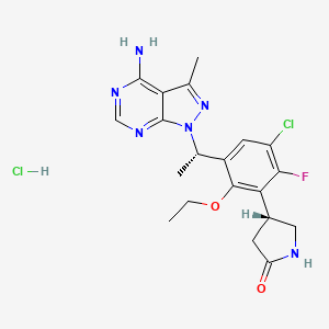 molecular formula C20H23Cl2FN6O2 B609840 Parsaclisib hydrochloride CAS No. 1995889-48-9