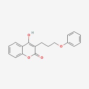 B609862 4-Hydroxy-3-(3-phenoxypropyl)-2H-1-benzopyran-2-one CAS No. 155758-74-0
