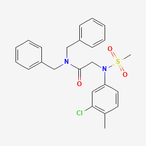 N,N-dibenzyl-2-(3-chloro-4-methyl-N-methylsulfonylanilino)acetamide