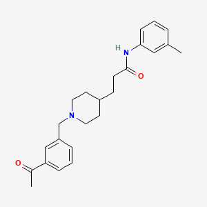 3-[1-(3-acetylbenzyl)-4-piperidinyl]-N-(3-methylphenyl)propanamide