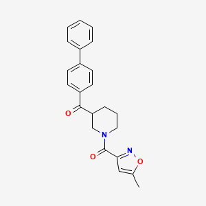 4-biphenylyl{1-[(5-methyl-3-isoxazolyl)carbonyl]-3-piperidinyl}methanone