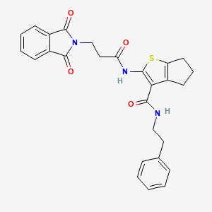 2-{[3-(1,3-dioxo-1,3-dihydro-2H-isoindol-2-yl)propanoyl]amino}-N-(2-phenylethyl)-5,6-dihydro-4H-cyclopenta[b]thiophene-3-carboxamide