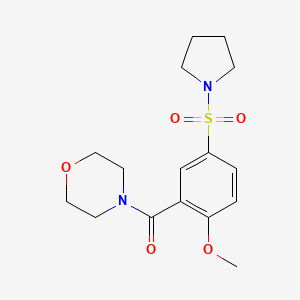 4-[2-methoxy-5-(pyrrolidin-1-ylsulfonyl)benzoyl]morpholine