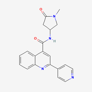 N-(1-methyl-5-oxopyrrolidin-3-yl)-2-pyridin-4-ylquinoline-4-carboxamide