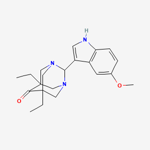 molecular formula C21H27N3O2 B6099058 5,7-diethyl-2-(5-methoxy-1H-indol-3-yl)-1,3-diazatricyclo[3.3.1.1~3,7~]decan-6-one 