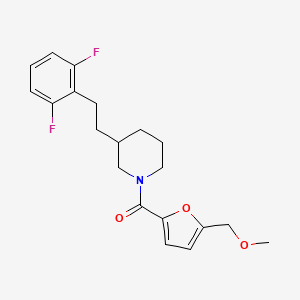 3-[2-(2,6-difluorophenyl)ethyl]-1-[5-(methoxymethyl)-2-furoyl]piperidine