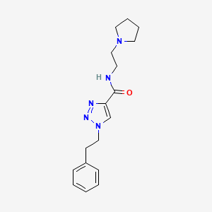 molecular formula C17H23N5O B6099070 1-(2-phenylethyl)-N-(2-pyrrolidin-1-ylethyl)triazole-4-carboxamide 