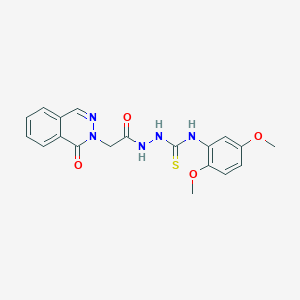 N~1~-(2,5-DIMETHOXYPHENYL)-2-{2-[1-OXO-2(1H)-PHTHALAZINYL]ACETYL}-1-HYDRAZINECARBOTHIOAMIDE