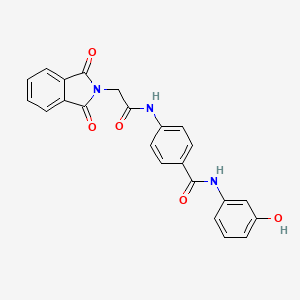 4-{[(1,3-dioxo-1,3-dihydro-2H-isoindol-2-yl)acetyl]amino}-N-(3-hydroxyphenyl)benzamide