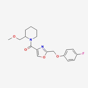 molecular formula C18H21FN2O4 B6099111 1-({2-[(4-fluorophenoxy)methyl]-1,3-oxazol-4-yl}carbonyl)-2-(methoxymethyl)piperidine 