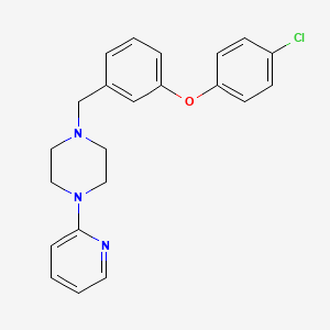 molecular formula C22H22ClN3O B6099113 1-[3-(4-chlorophenoxy)benzyl]-4-(2-pyridinyl)piperazine 