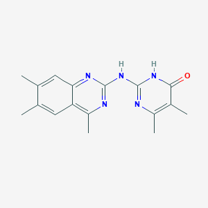 5,6-DIMETHYL-2-[(4,6,7-TRIMETHYLQUINAZOLIN-2-YL)AMINO]-1,4-DIHYDROPYRIMIDIN-4-ONE