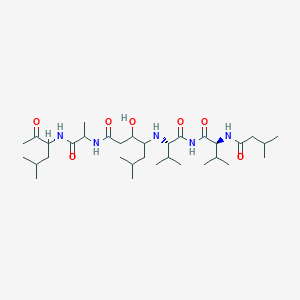 L-Valinamide, N-(3-methyl-1-oxobutyl)-L-valyl-N-(4-((2-((1-acetyl-3-methylbutyl)amino)-1-methyl-2-oxoethyl)amino)-2-hydroxy-1-(2-methylpropyl)-4-oxobutyl)-