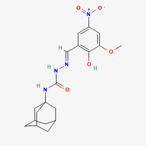 1-(1-adamantyl)-3-[(E)-(2-hydroxy-3-methoxy-5-nitrophenyl)methylideneamino]urea