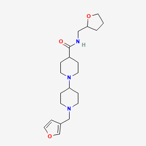 molecular formula C21H33N3O3 B6099141 1-[1-(furan-3-ylmethyl)piperidin-4-yl]-N-(oxolan-2-ylmethyl)piperidine-4-carboxamide 