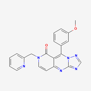 molecular formula C21H16N6O2 B6099212 9-(3-methoxyphenyl)-7-(2-pyridinylmethyl)pyrido[4,3-d][1,2,4]triazolo[1,5-a]pyrimidin-8(7H)-one 