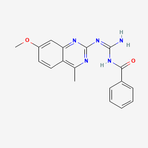 molecular formula C18H17N5O2 B6099218 N''-BENZOYL-N-(7-METHOXY-4-METHYL-2-QUINAZOLINYL)GUANIDINE 