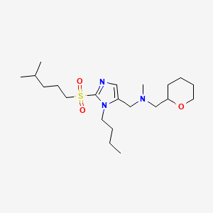 N-[[3-butyl-2-(4-methylpentylsulfonyl)imidazol-4-yl]methyl]-N-methyl-1-(oxan-2-yl)methanamine