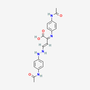 molecular formula C20H21N5O4 B6099269 (E)-4-[2-(4-acetamidophenyl)hydrazinyl]-2-(4-acetamidophenyl)iminobut-3-enoic acid 