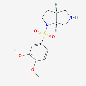 molecular formula C14H20N2O4S B6099286 (3aS,6aS)-1-(3,4-dimethoxyphenyl)sulfonyl-3,3a,4,5,6,6a-hexahydro-2H-pyrrolo[2,3-c]pyrrole 