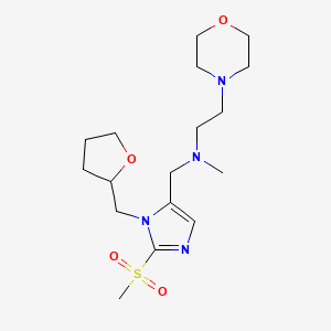 N-methyl-N-[[2-methylsulfonyl-3-(oxolan-2-ylmethyl)imidazol-4-yl]methyl]-2-morpholin-4-ylethanamine