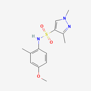 N-(4-METHOXY-2-METHYLPHENYL)-13-DIMETHYL-1H-PYRAZOLE-4-SULFONAMIDE