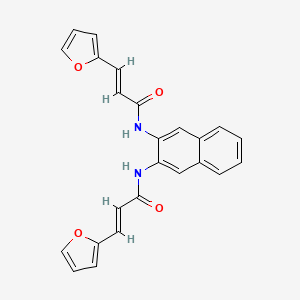 molecular formula C24H18N2O4 B6099327 N,N'-2,3-naphthalenediylbis[3-(2-furyl)acrylamide] 