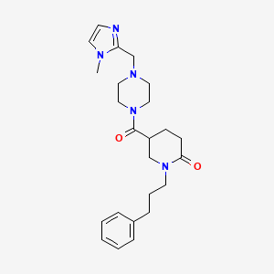 5-({4-[(1-methyl-1H-imidazol-2-yl)methyl]-1-piperazinyl}carbonyl)-1-(3-phenylpropyl)-2-piperidinone