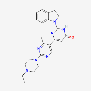 2-(2,3-DIHYDRO-1H-INDOL-1-YL)-2'-(4-ETHYLPIPERAZIN-1-YL)-4'-METHYL-1,6-DIHYDRO-[4,5'-BIPYRIMIDIN]-6-ONE