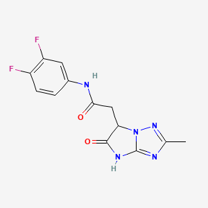 N-(3,4-difluorophenyl)-2-(2-methyl-5-oxo-5,6-dihydro-4H-imidazo[1,2-b][1,2,4]triazol-6-yl)acetamide