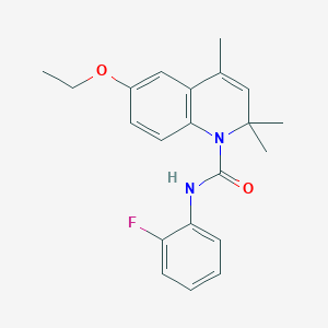 molecular formula C21H23FN2O2 B6099351 6-ethoxy-N-(2-fluorophenyl)-2,2,4-trimethylquinoline-1(2H)-carboxamide 