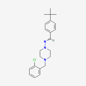 1-(4-TERT-BUTYLPHENYL)-N-{4-[(2-CHLOROPHENYL)METHYL]PIPERAZIN-1-YL}METHANIMINE