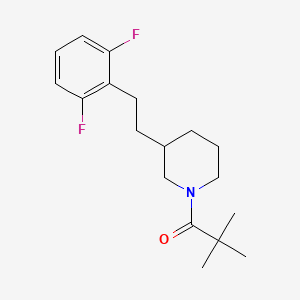 molecular formula C18H25F2NO B6099381 1-[3-[2-(2,6-Difluorophenyl)ethyl]piperidin-1-yl]-2,2-dimethylpropan-1-one 